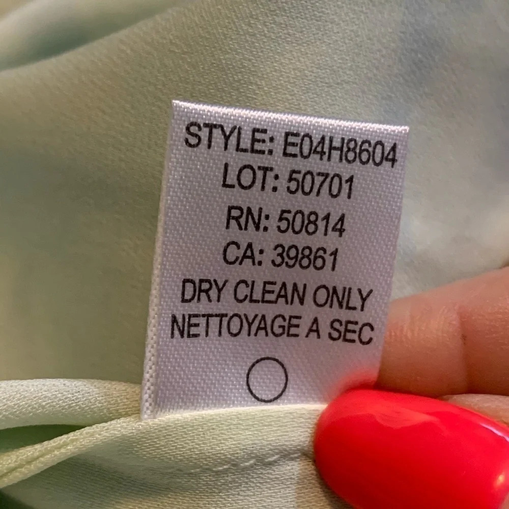 Elie Tahari Blue & Green Print Silk Dress 10 Fits like 6 NWT - Picture 7 of 7